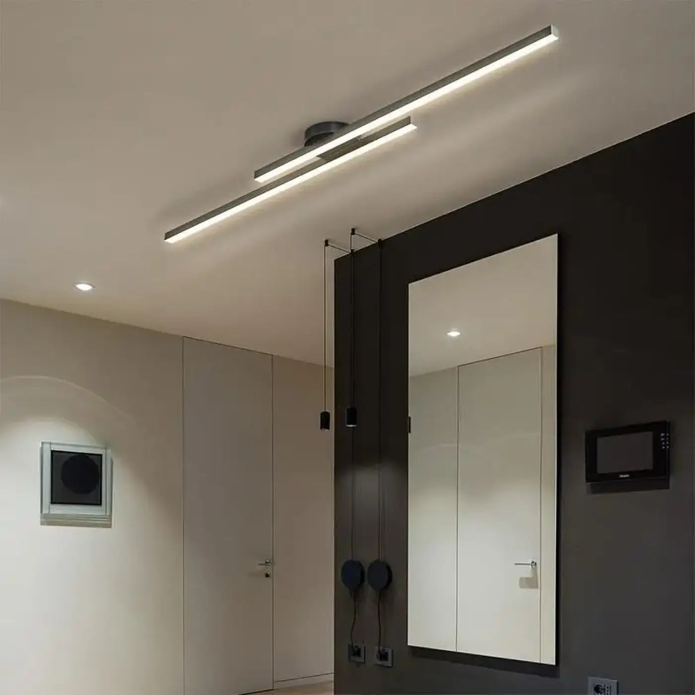 Plafonnier LED Noir Orientable Linéaire - Dalumea - vue 5