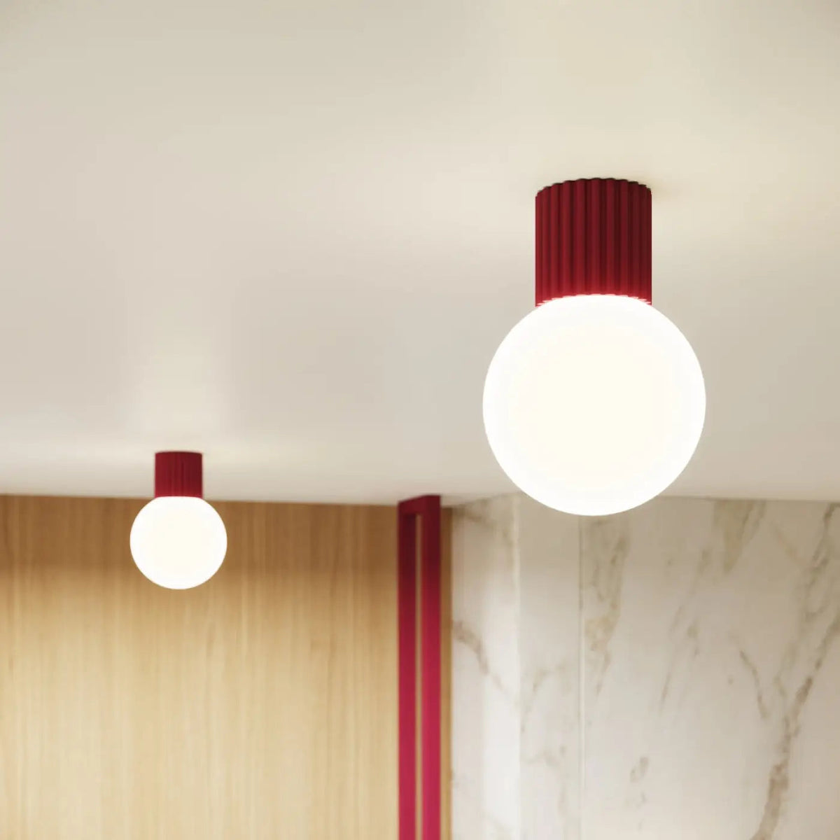 Plafonnier Bordeaux Design - Dalumea - vue 9