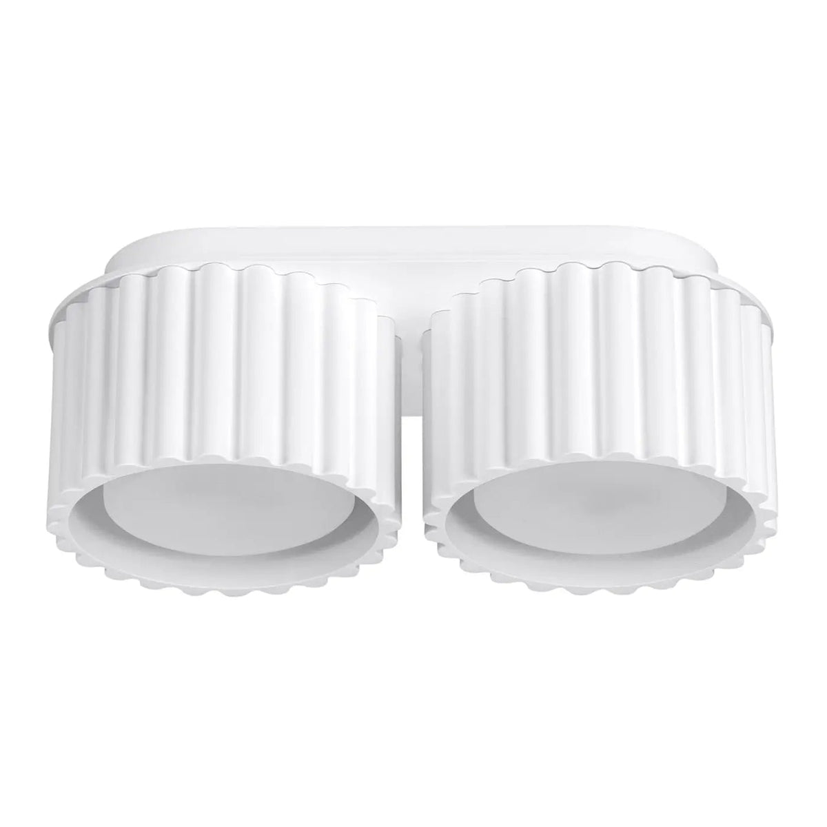 Plafonnier Double Spot Blanc Rainuré - Dalumea - vue 6