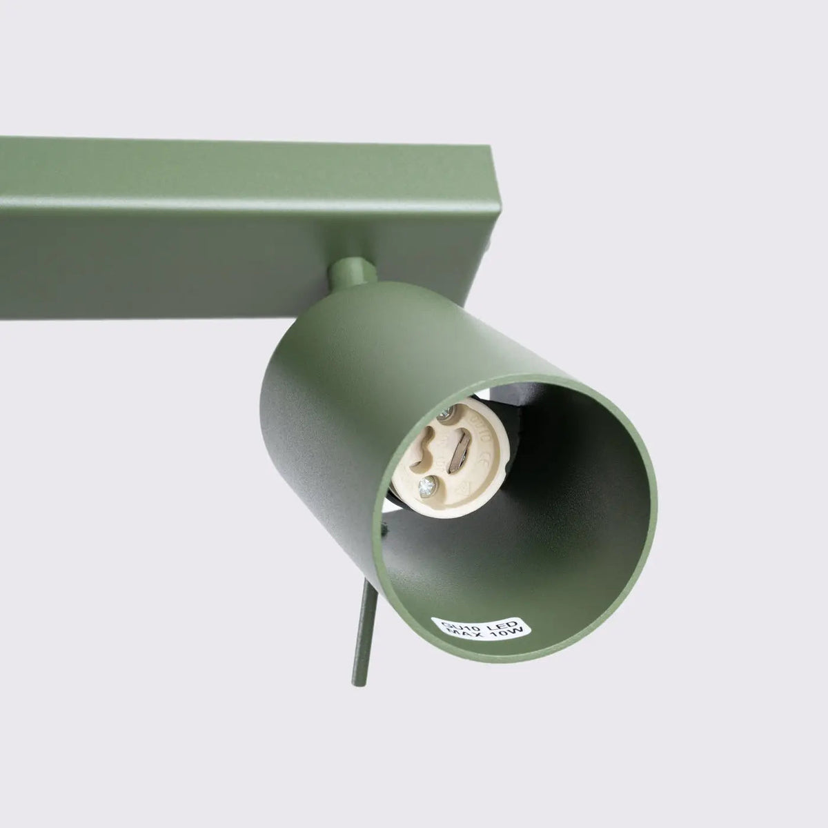 Plafonnier Rail 3 Spots Vert Olive - Dalumea - vue 6