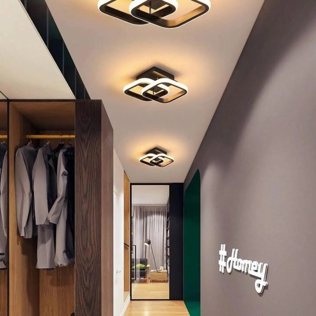 Plafonnier LED Couloir Moderne - Dalumea - vue 1