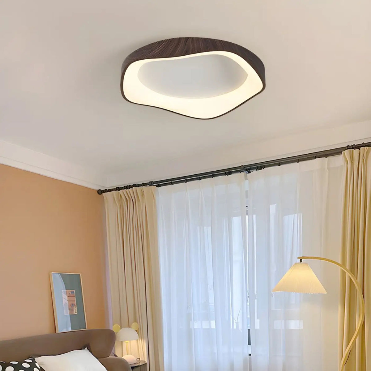 Plafonnier LED Bois Design Contemporain - Dalumea - vue 3