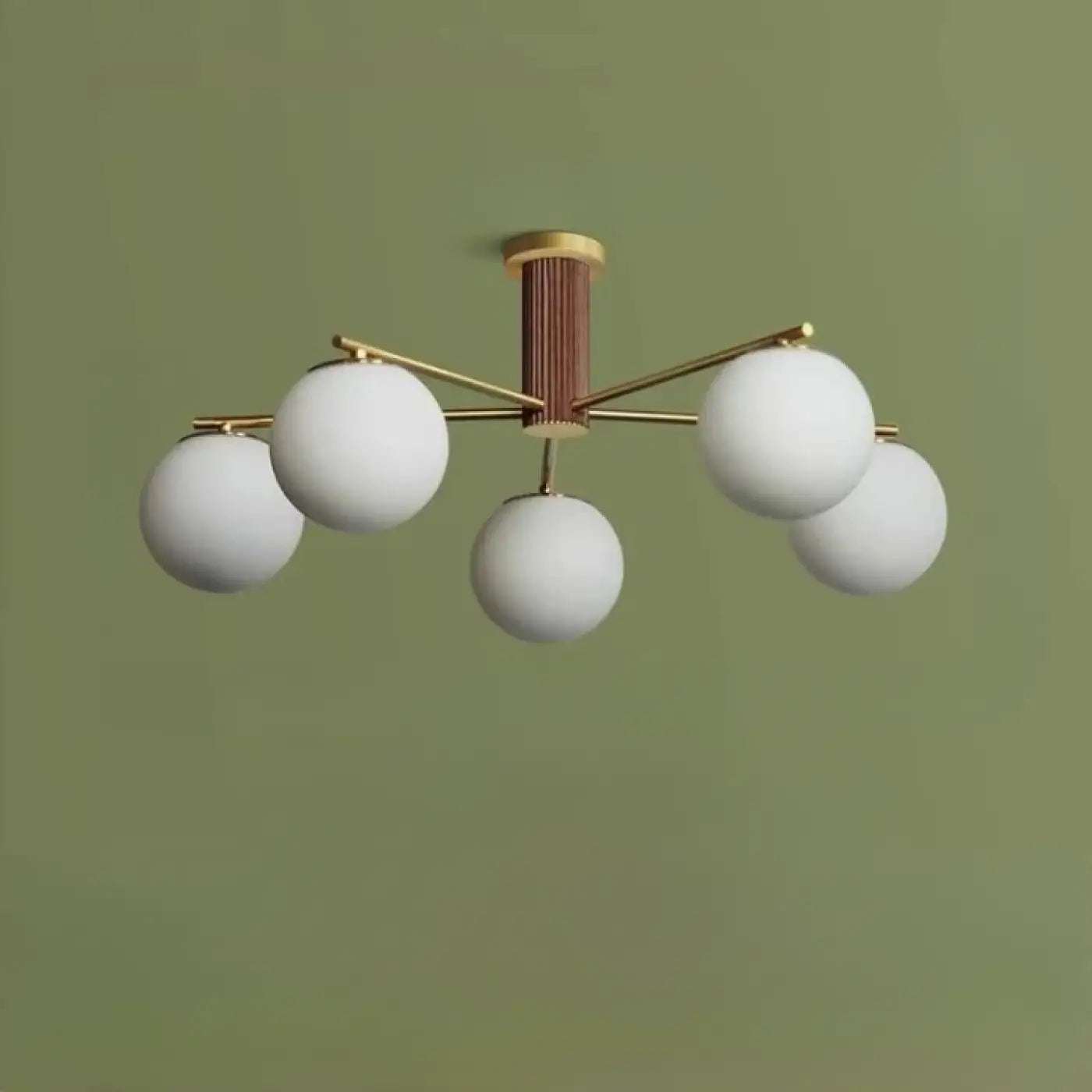 Plafonnier Boules Verre Bois - Dalumea - vue 6