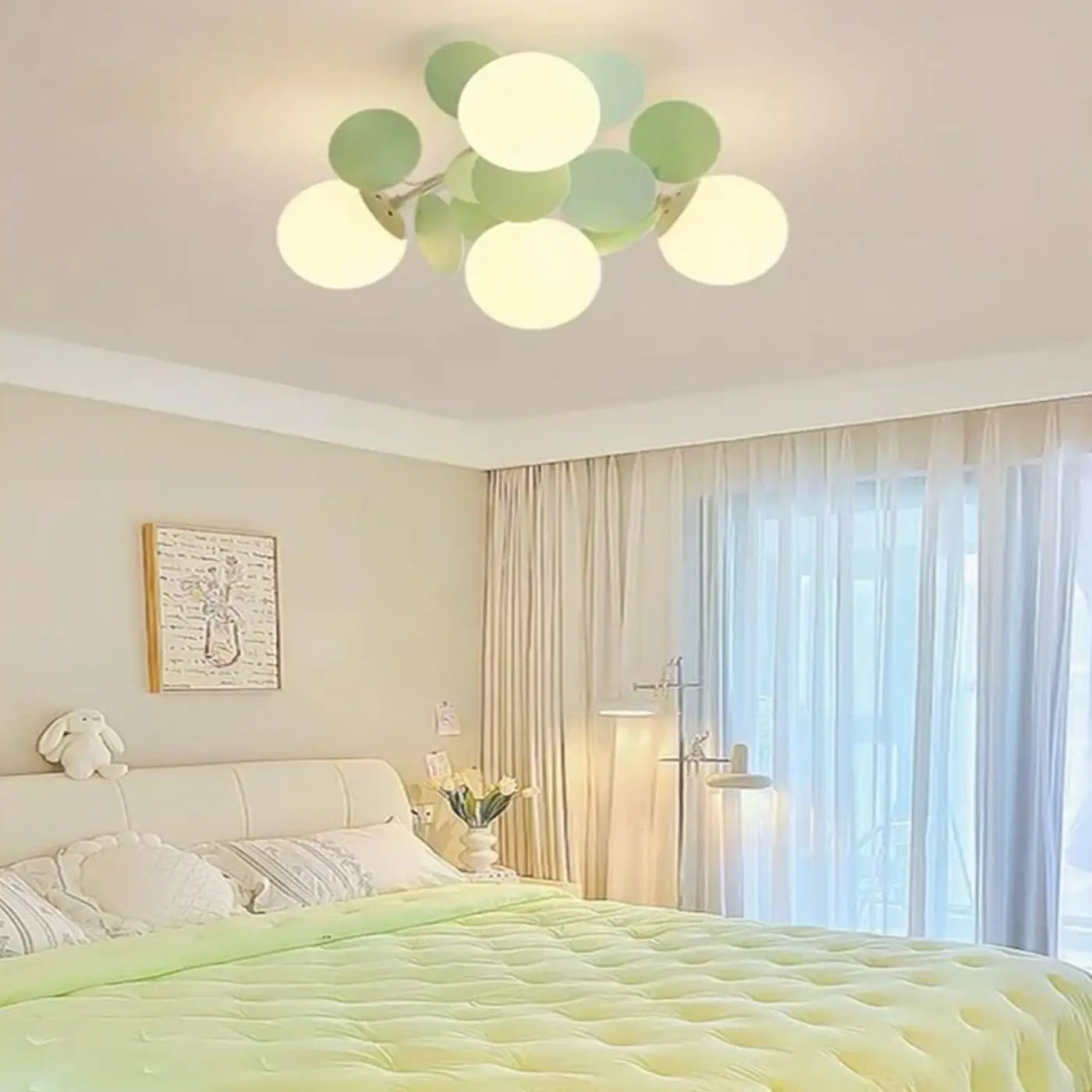 Plafonnier Globes LED Vert Clair - Dalumea - vue 1