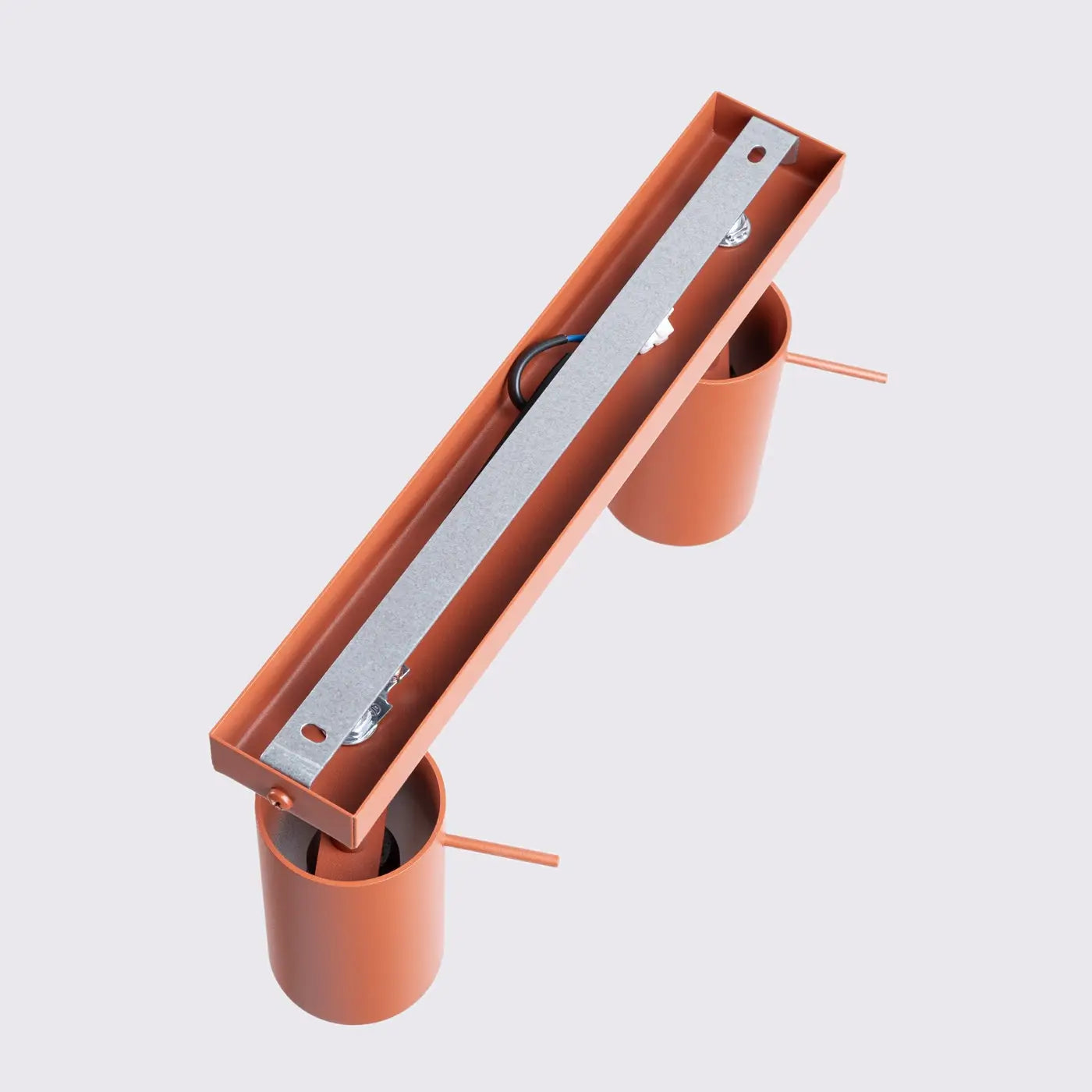 Plafonnier 2 Spots Orientables Rouge Ocre - Dalumea - vue 5