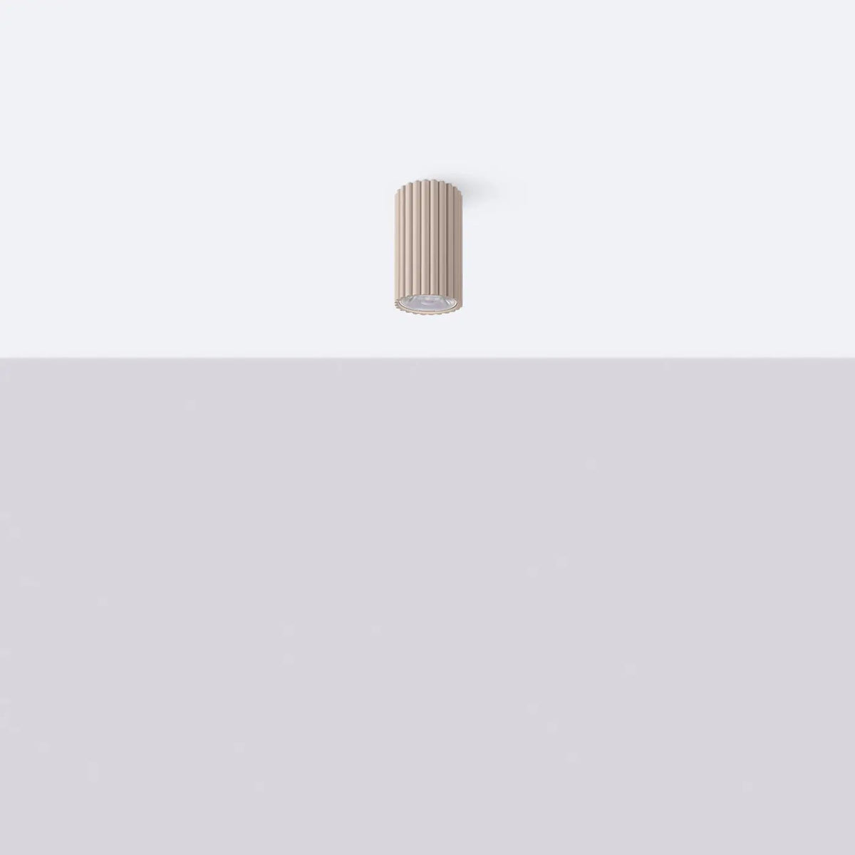 Plafonnier LED Taupe Cylindre Moderne - Dalumea - vue 3