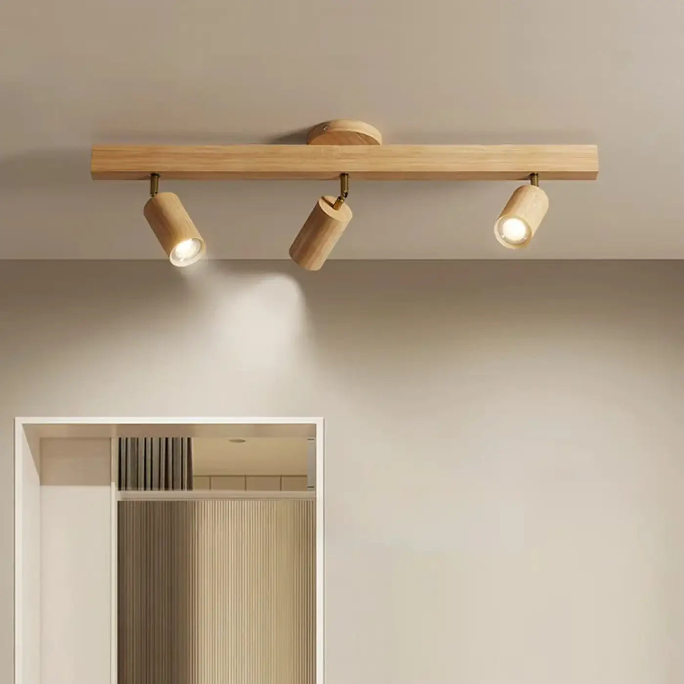 Plafonnier Spots Orientables Bois Scandinave - Dalumea - vue 3