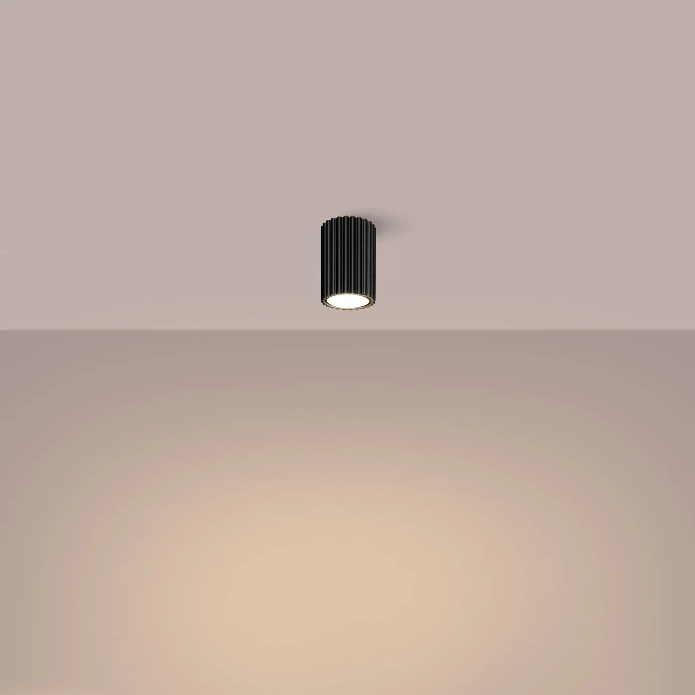 Plafonnier Cylindrique Noir - Dalumea - vue 1