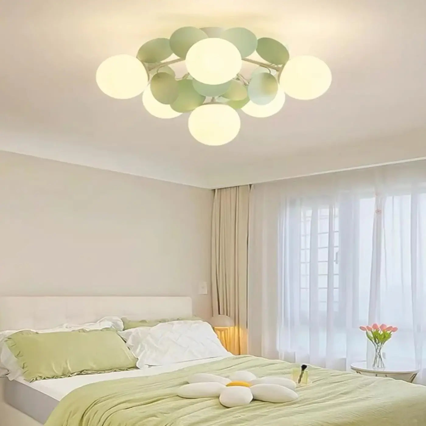 Plafonnier Globes LED Vert Clair - Dalumea - vue 3