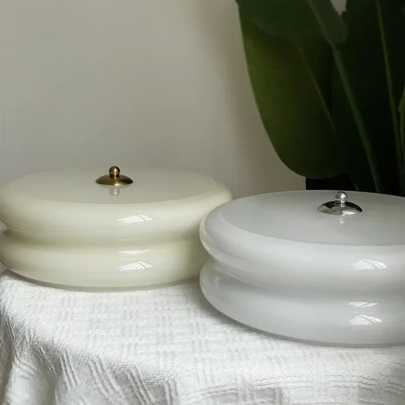 Plafonnier Vintage Verre Style Années 70 - Dalumea - vue 4