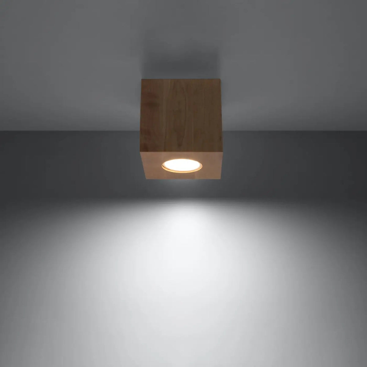 Plafonnier Bois Carré LED - Dalumea - vue 1