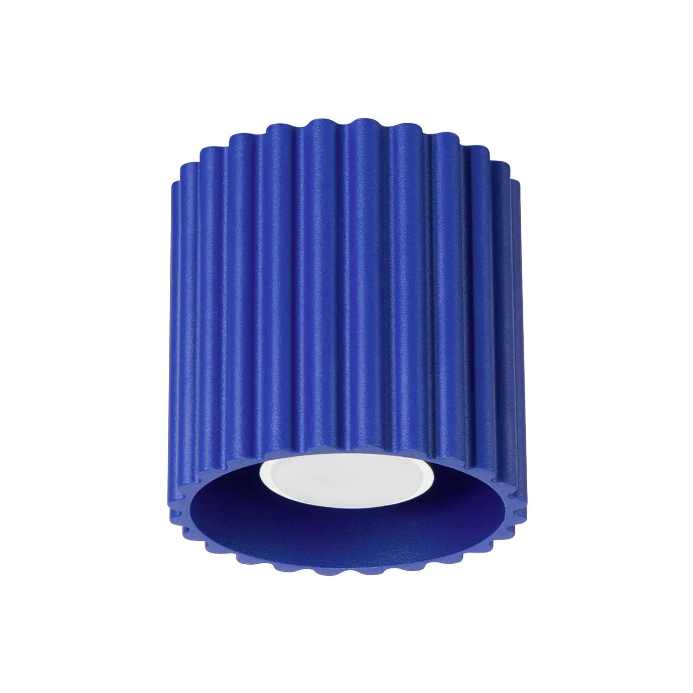 Plafonnier Cylindre Strié Bleu - Dalumea - vue 6