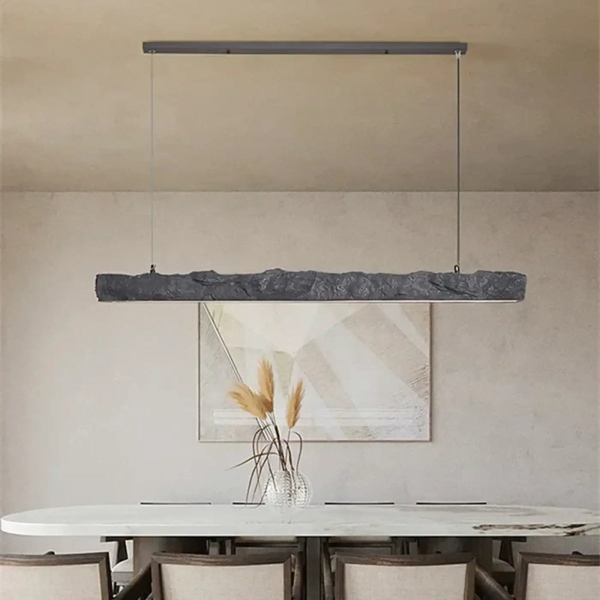 Suspension Linéaire Plâtre Sculpté