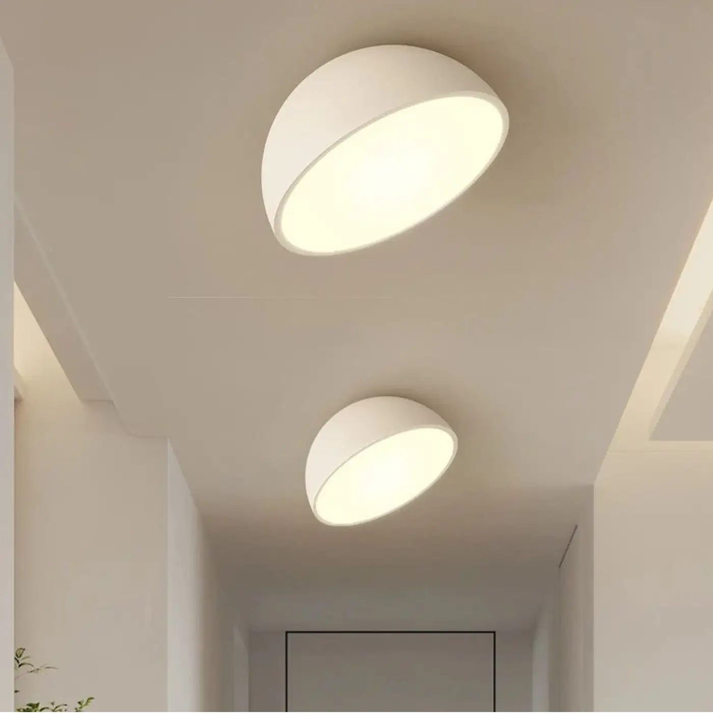 Plafonnier Demi Sphère Bois LED - Dalumea - vue 9