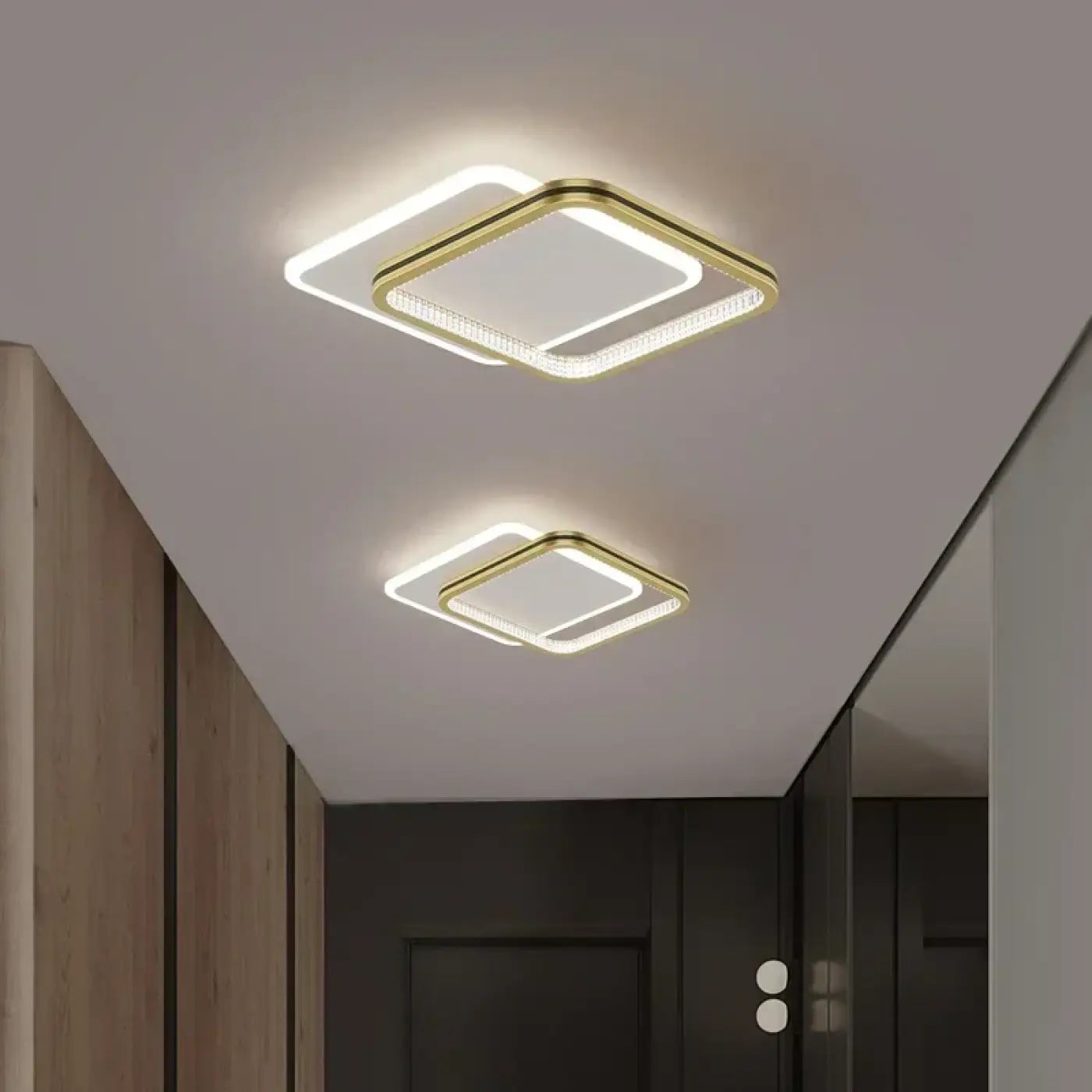 Plafonnier LED Noir Doré - Dalumea - vue 4