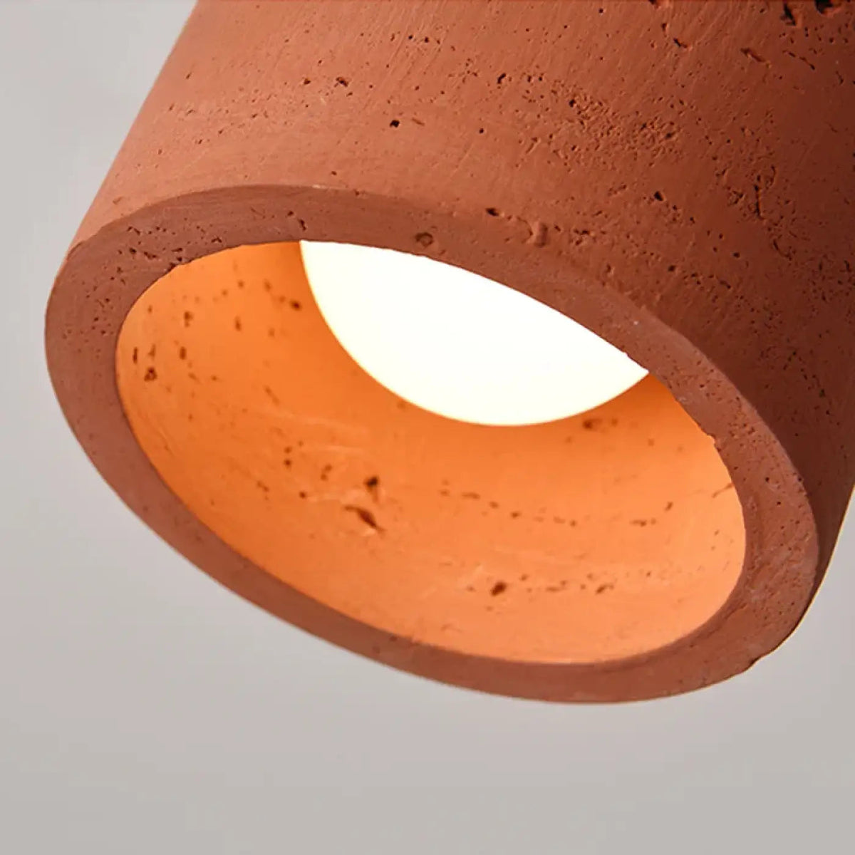 Plafonnier Béton Cylindre Couleur Terre - Dalumea - vue 5