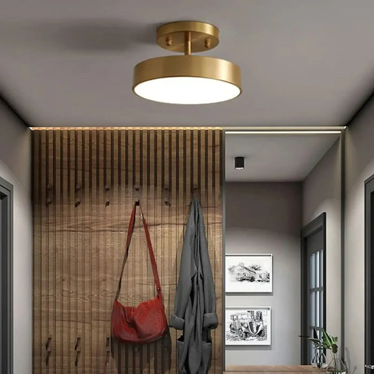 Plafonnier Doré Rond Moderne