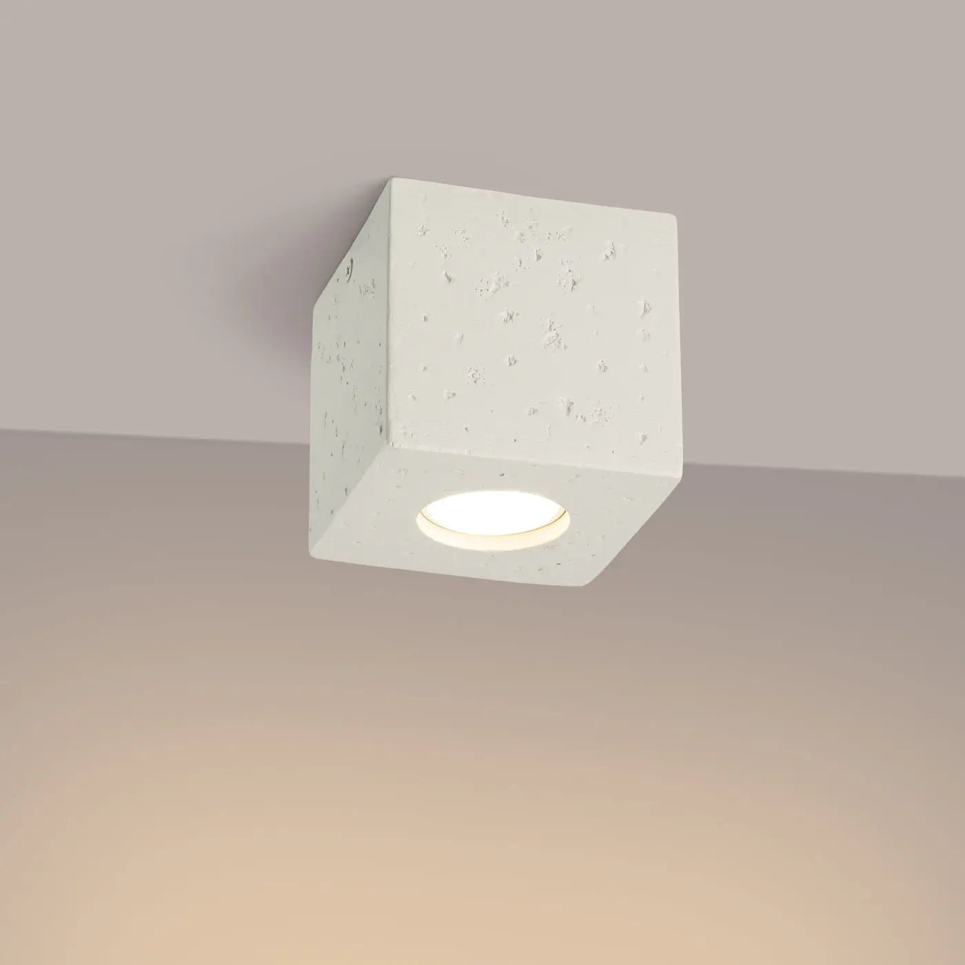 Plafonnier Béton Beige Minimaliste - Dalumea - vue 1