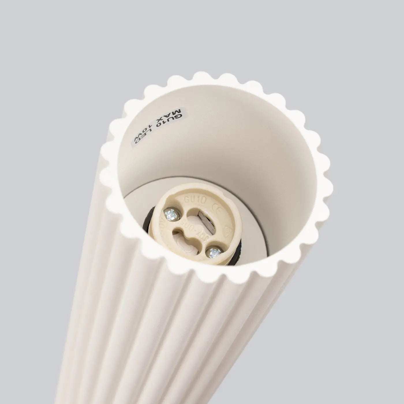 Plafonnier Cylindrique Beige Cannelé - Dalumea - vue 6