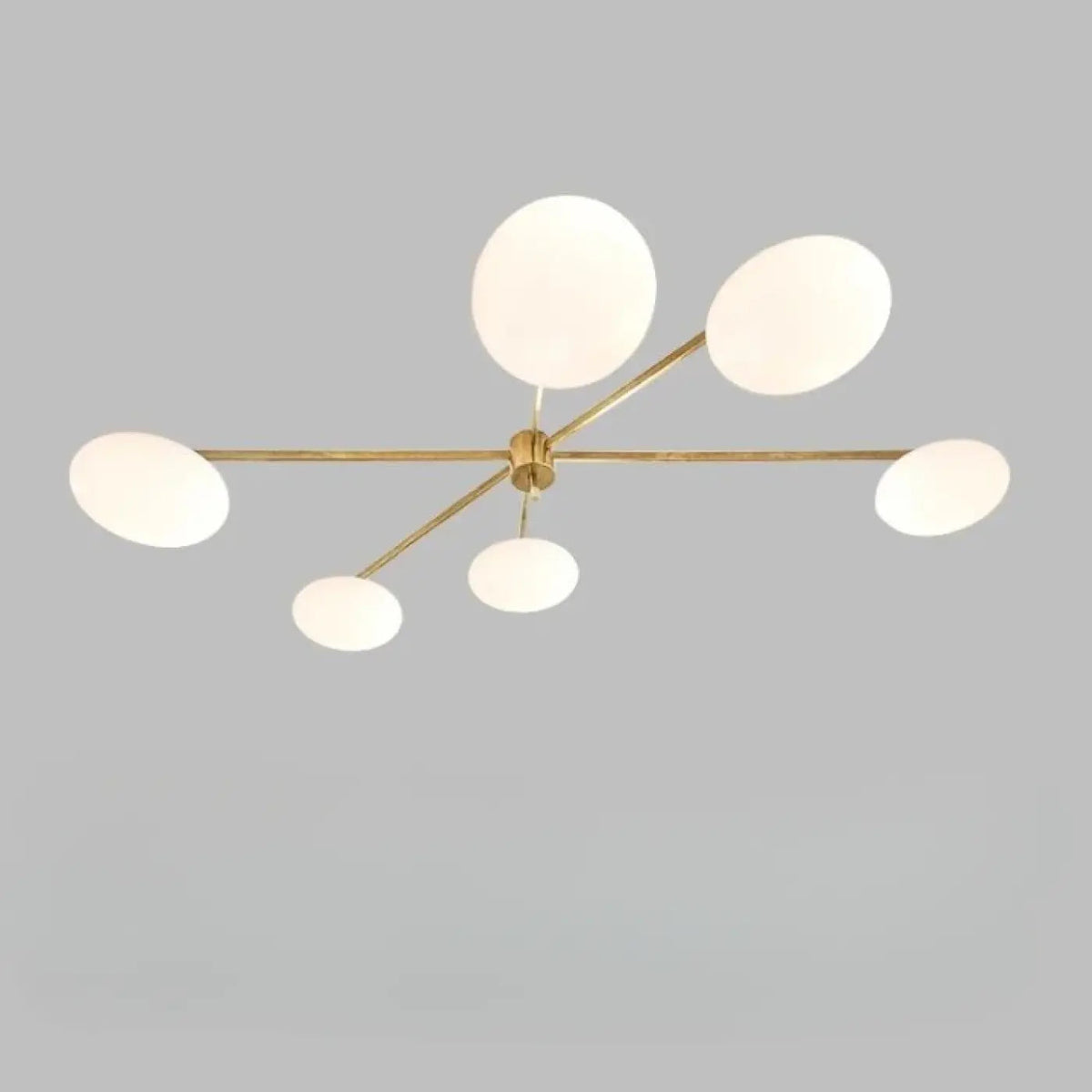 Plafonnier moderne en verre blanc avec bras graphiques elegants - blanc - Dalumea - vue 11