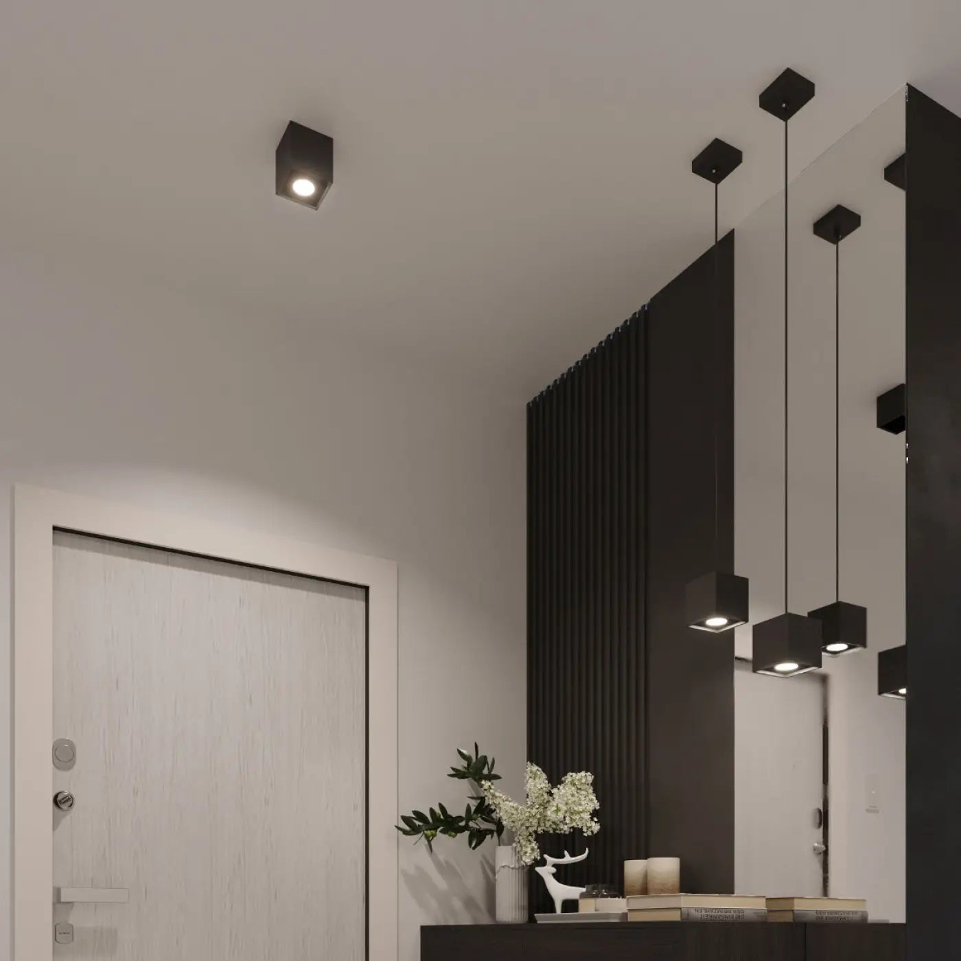 Plafonnier Double Spot Noir Minimaliste - Dalumea - vue 6
