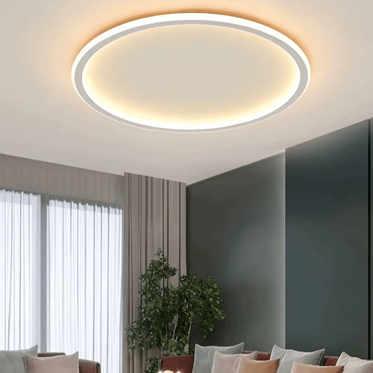Plafonnier LED Cercle Doré - Dalumea - vue 4