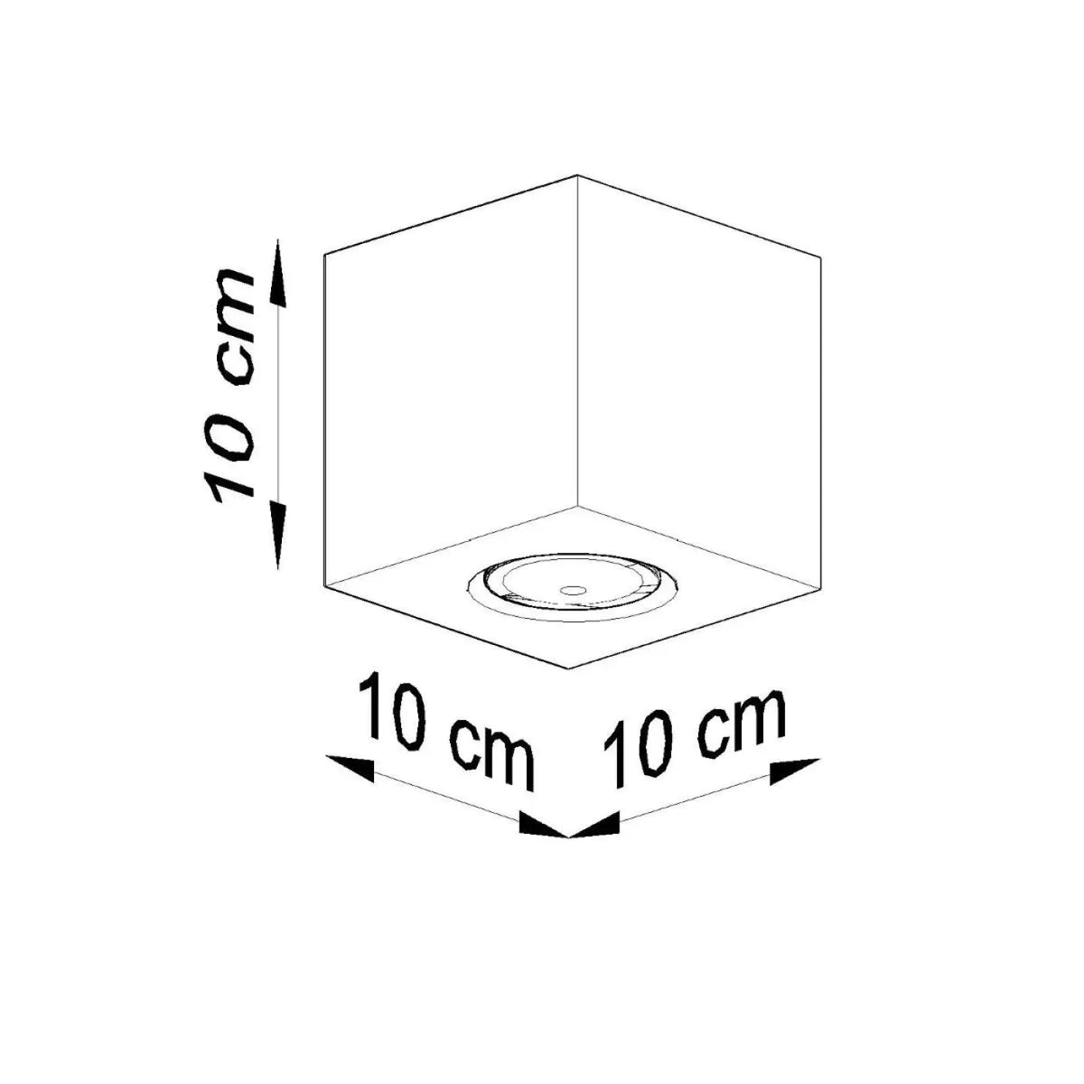 Plafonnier Béton Gris Minimaliste - Dalumea - vue 7
