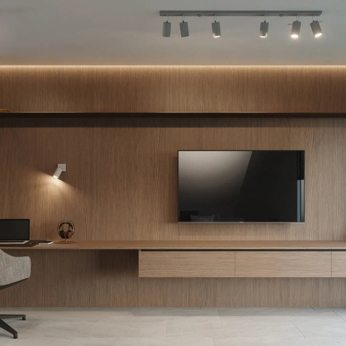 Plafonnier 2 Spots Orientables Gris - Dalumea - vue 3