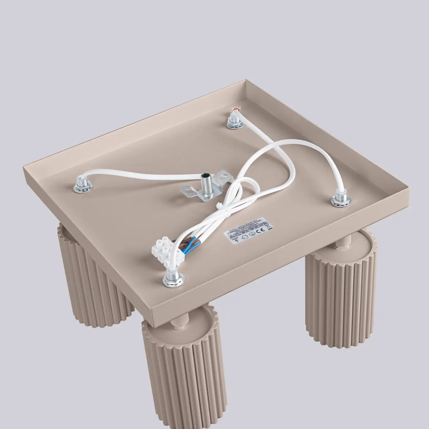 Plafonnier 4 Spots Orientables Platine Carrée Taupe - Dalumea - vue 6