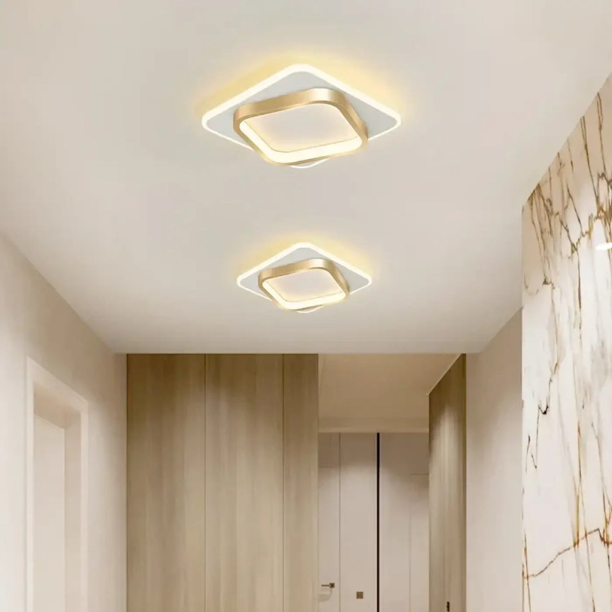 Plafonnier LED Carré Moderne - Dalumea - vue 1