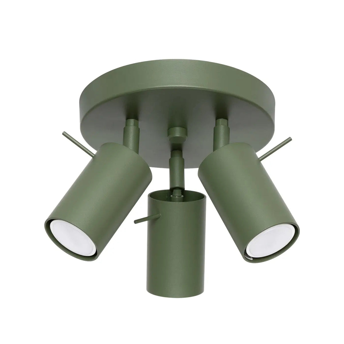 Plafonnier 3 Spots Orientables Vert Olive - Dalumea - vue 7