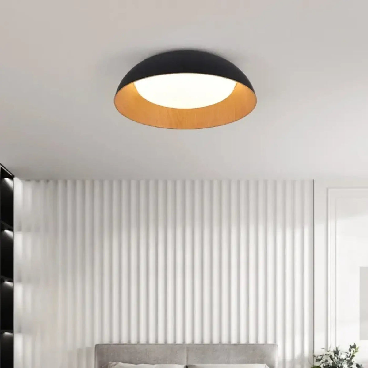 Plafonnier Métal Noir Blanc