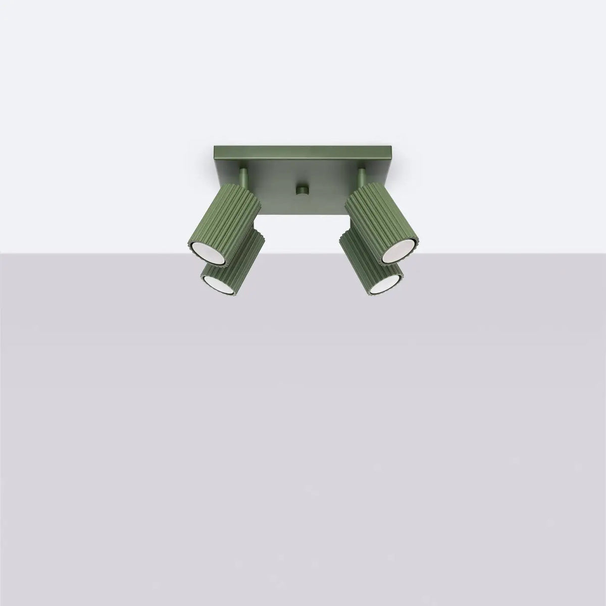 Plafonnier 4 Spots Vert Olive - Dalumea - vue 2