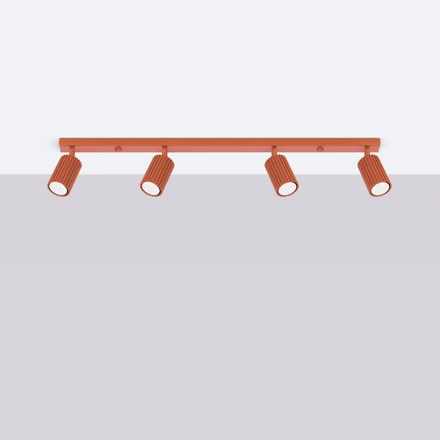 Plafonnier 4 Spots Orientables Rouge Ocre - Dalumea - vue 2