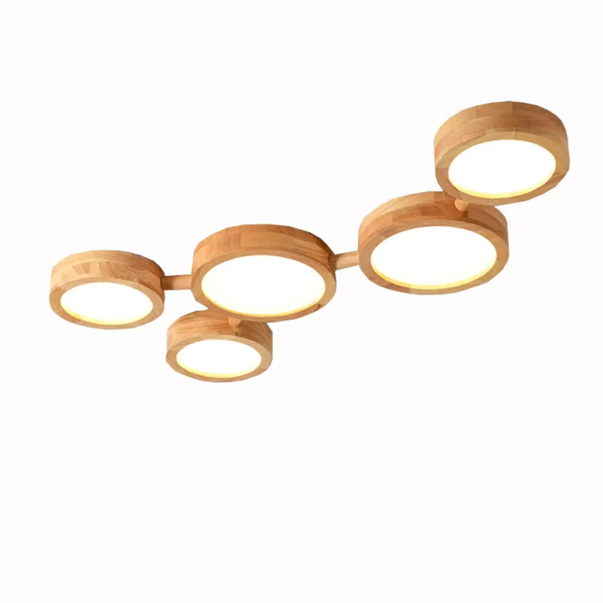 Plafonnier LED Bois Scandinave Multi Spot - Dalumea - vue 3