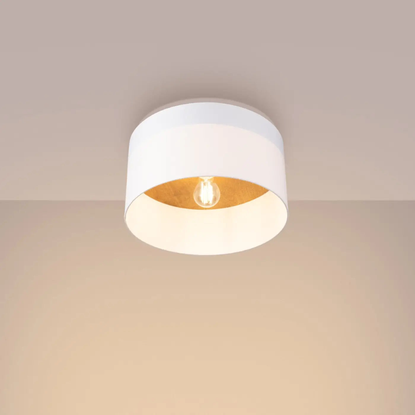Plafonnier Scandinave Blanc Marron - Dalumea - vue 1