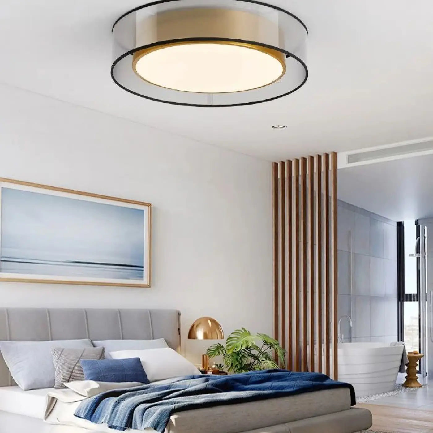 Plafonnier LED Rond Design Transparent - Dalumea - vue 2