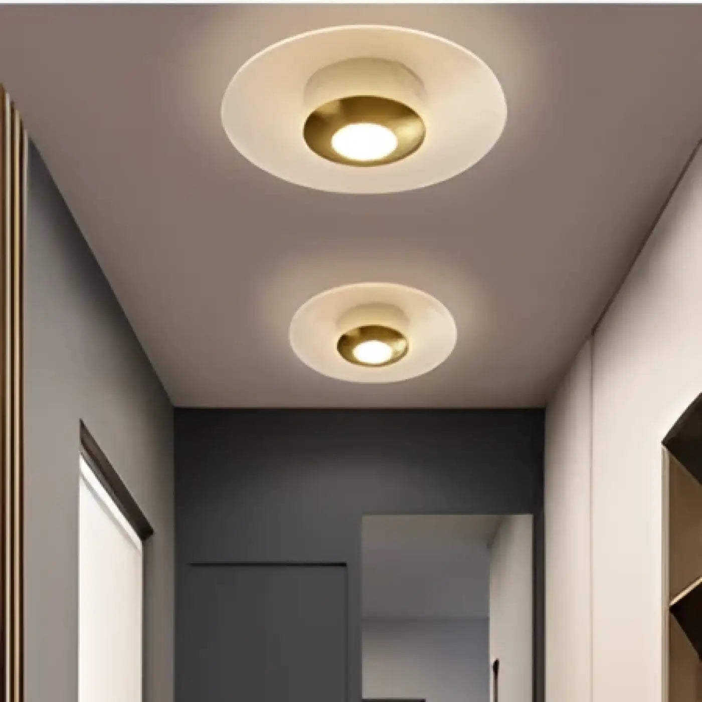 Plafonnier Design Double Anneau Lumineux - Dalumea - vue 1