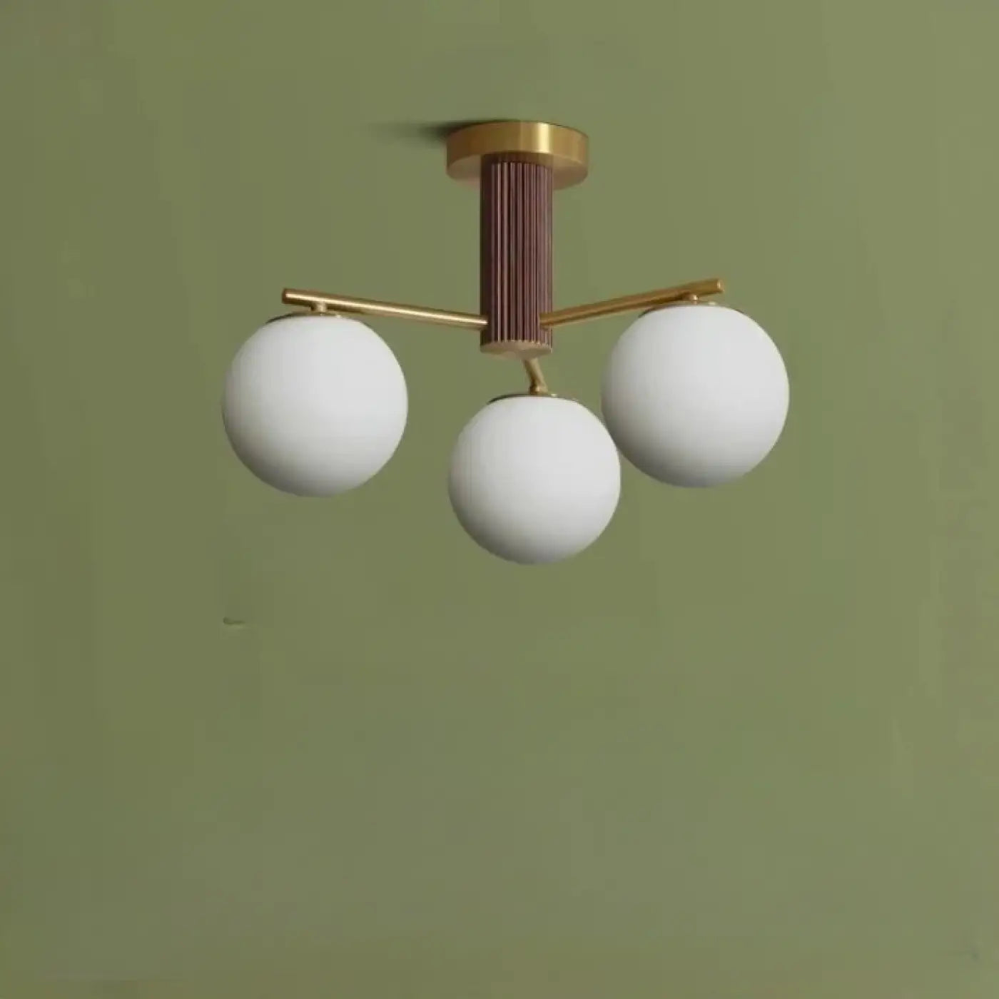 Plafonnier Boules Verre Bois - Dalumea - vue 5
