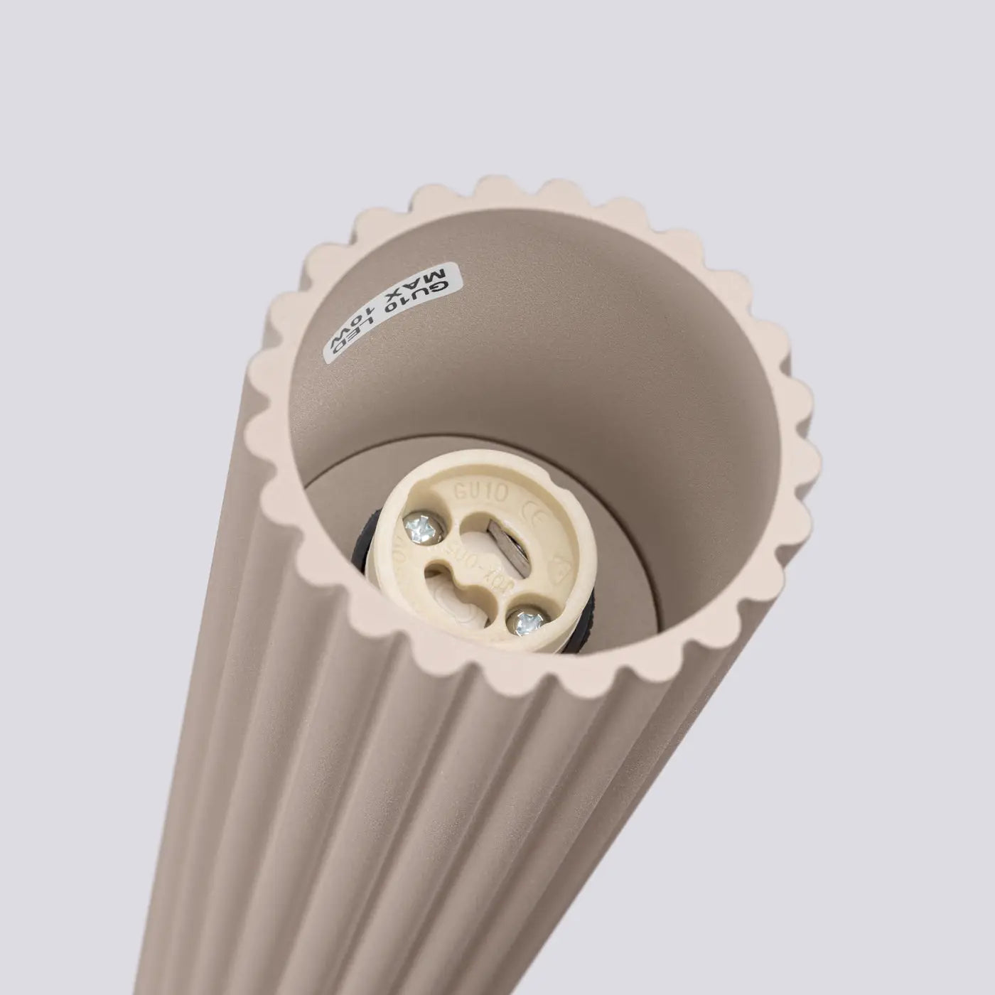 Plafonnier luminaire plafonnier taupe cannele au style contemporain - beige - Dalumea - vue 1