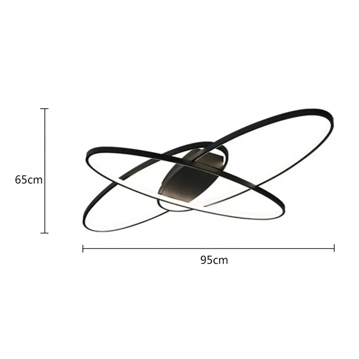 Plafonnier LED Anneaux Croisés Design - Dalumea - vue 4