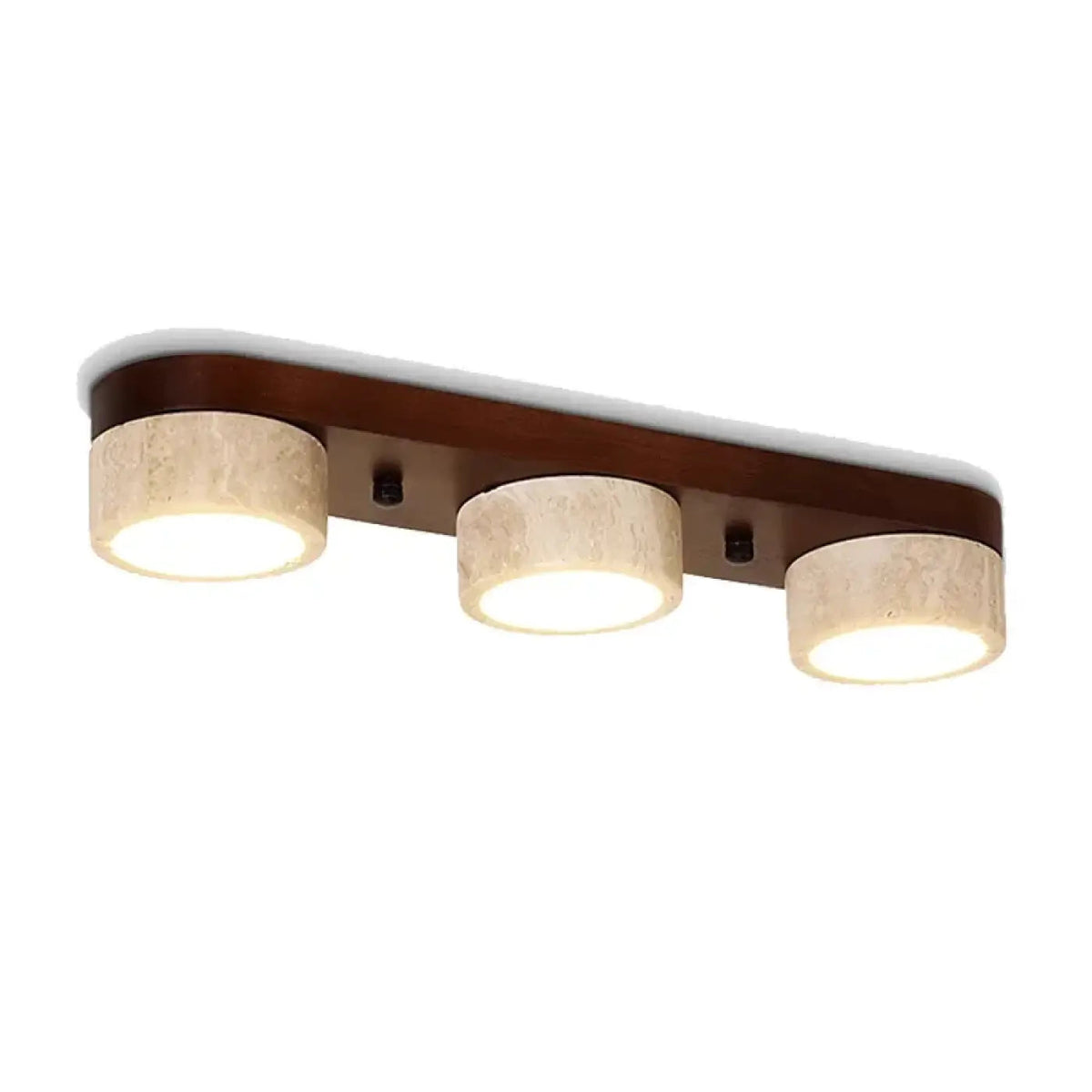 Plafonnier Rond Bois Pierre Scandinave - Dalumea - vue 5