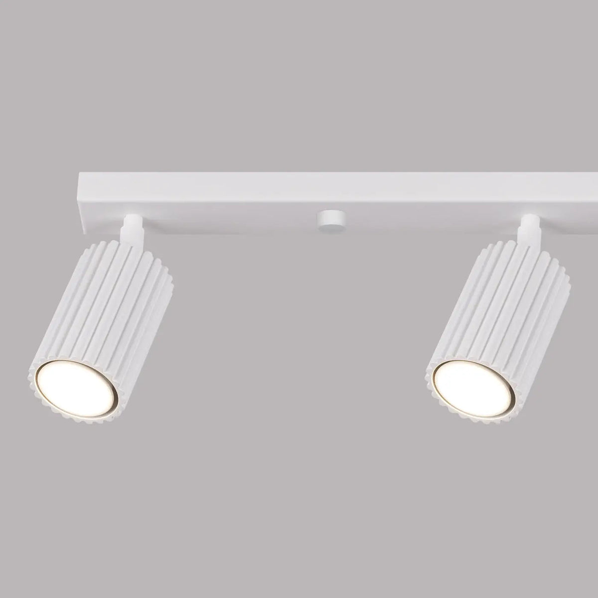Plafonnier 4 Spots Orientables Rail Blanc - Dalumea - vue 6