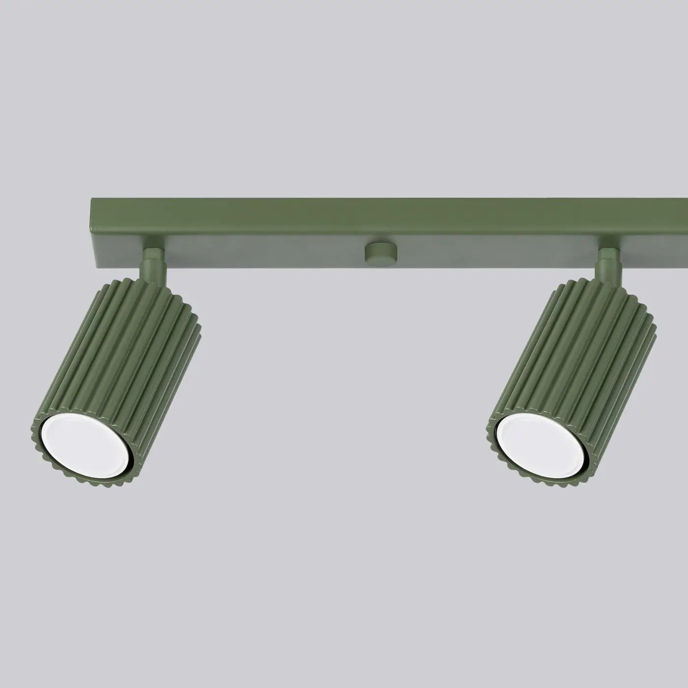 Plafonnier 4 Spots Orientables Cannelé Vert Olive - Dalumea - vue 7