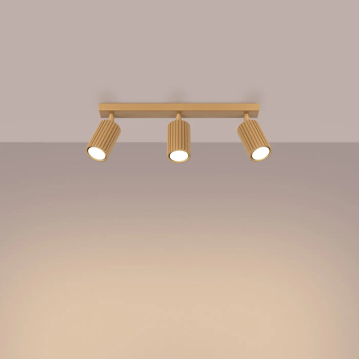 Plafonnier 3 Spots Doré Design - Dalumea - vue 1