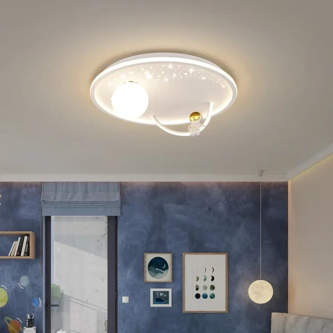 Suspension Planète Anneaux LED - Dalumea - vue 3
