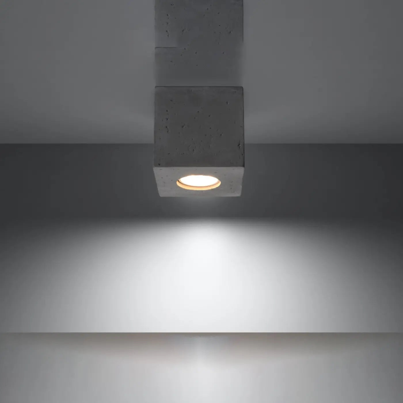 Plafonnier Béton Gris Minimaliste - Dalumea - vue 1