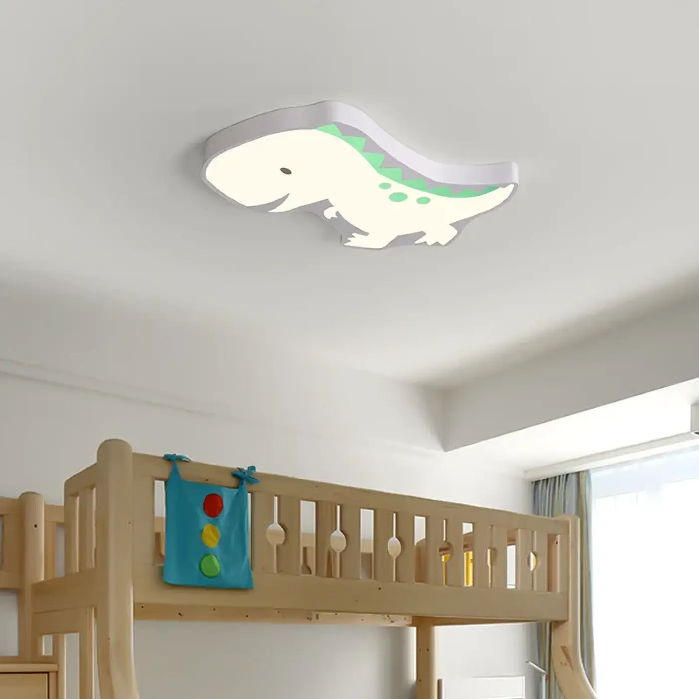 Plafonnier T-Rex Bleu Chambre Enfant - Dalumea - vue 2