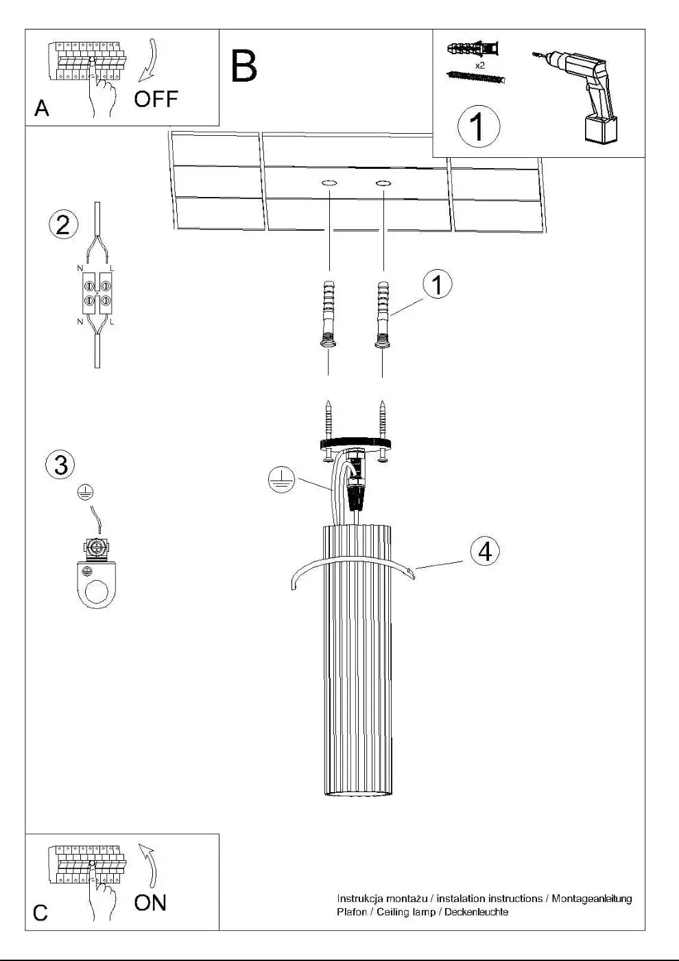 Plafonnier luminaire plafonnier cylindrique led rouge ocre minimaliste - Dalumea - vue 12