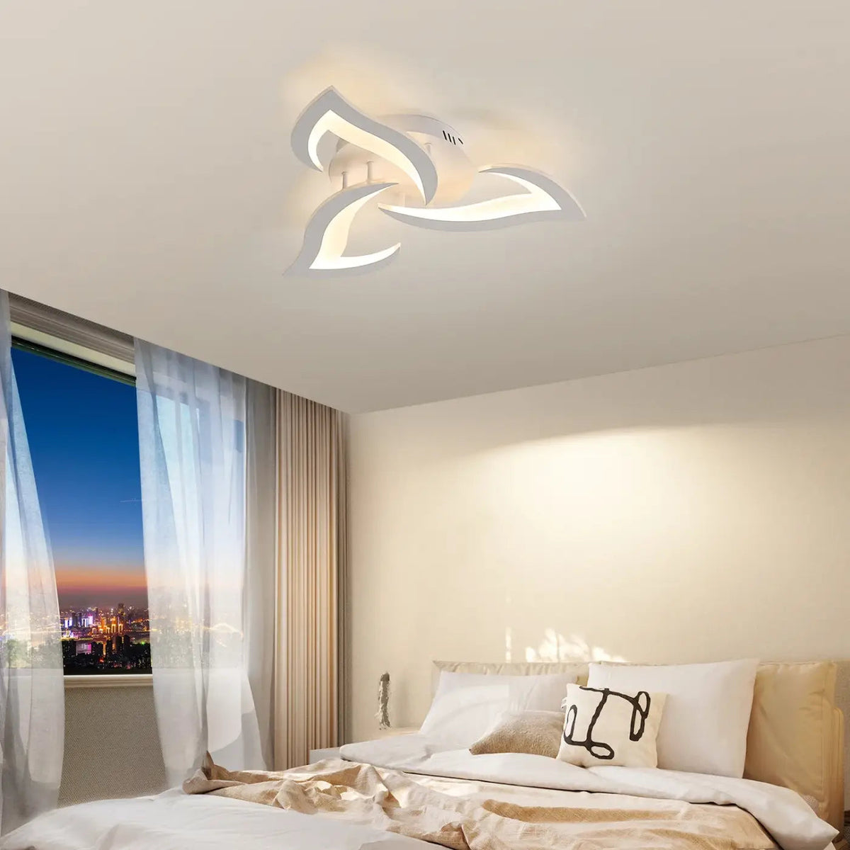 Plafonnier LED Blanc Design Moderne - Dalumea - vue 2